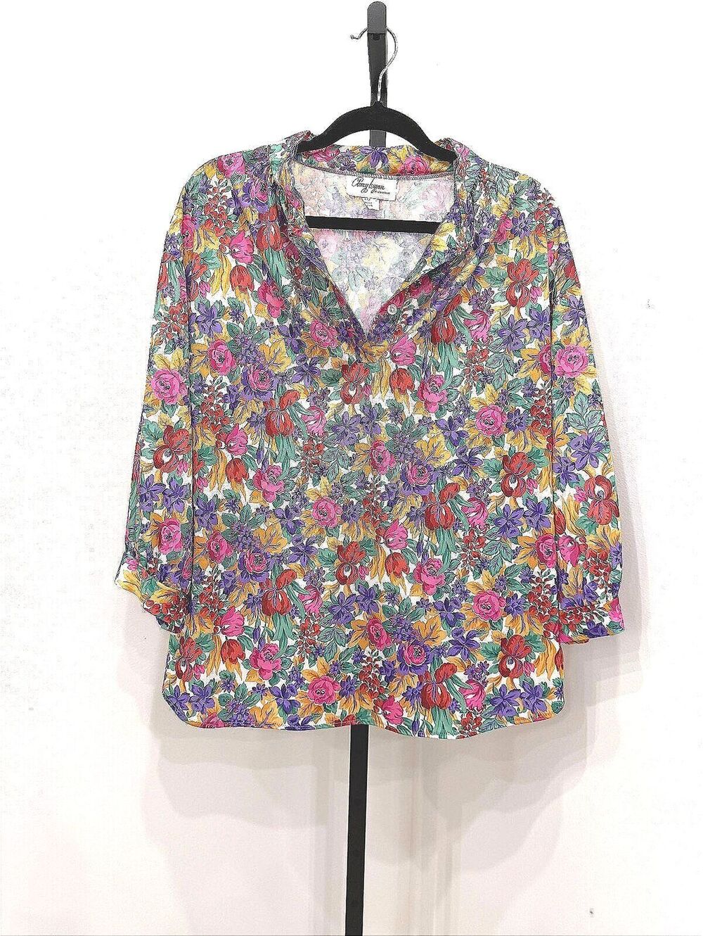 Amy Lynn of California Women's Floral Button-Up Blouse Size 18W